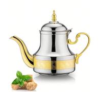 Moroccan Teapot 1.2L Arabic Style Stainless Steel Teapot Teapot Moroccan Tea Service Traditional Religious Style Tea Kettles