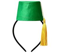 Moroccan Turkish Hat - Comfort Felt Men Bellhop Hat, Fez Cap Gold Tassel | Maroon Felt Village Hat, Felt Material Conical Crown Design Exotic Accessories Props For Party Outfit Stage Performance Vacat
