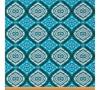 Moroccan Upholstery Fabric for Chairs,Vintage Geometric Diamond Fabric by The Yard,Watercolor Paint Retro Style Art Fabric for Upholstery and DIY Projects,1 Yard,(L92*W150cm) Blue