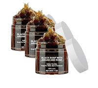 Morocco Black Soap, Moroccan Black Soap Hammam get Rid Of Rough Skin, Enhance Body Tone,Exfoliation,No Irritating, Deep Cleaning Morocco Body Moisturising Scrub (3)