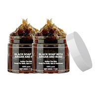 Morocco Black Soap with Argan and Rose Morocco Body Scrub Gently Cleansing Soap for Bath Moisturizing Skin Soap For Bath Spa