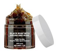 Morocco Black Soap with Argan and Rose Morocco Body Scrub Gently Cleansing Soap for Bath Moisturizing Skin Soap For Bath Spa