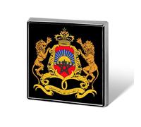 Morocco Coat of Arms Moroccan Custom Lapel Pins Square Brooch Tie Suit Dress Accessories for Men Women Wedding Birthday