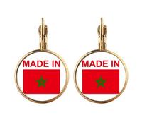 Morocco Country Love Gold Clip On Drop Earrings Non Piercing Dangle Jewelry