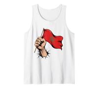 Morocco Flag Fist Hand Graphic Moroccan Heritage Tank Top