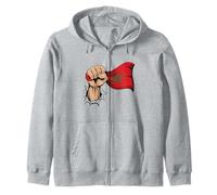 Morocco Flag Fist Hand Graphic Moroccan Heritage Zip Hoodie