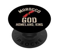 Morocco Flag God Homeland King National Pride Heritage PopSockets Adhesive PopGrip