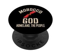 Morocco Flag God Homeland King National Pride Heritage PopSockets Adhesive PopGrip