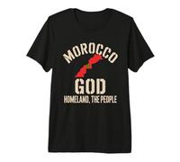 Morocco Flag God Homeland King National Pride Heritage Premium T-Shirt