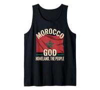 Morocco Flag God Homeland The People National Pride Heritage Tank Top