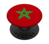 Morocco Flag Hands Unity Graphic for Cultural Events PopSockets Adhesive PopGrip