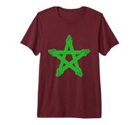 Morocco Flag Hands Unity Graphic for Cultural Events Premium T-Shirt