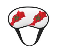 Morocco Flag Map Print Sleep Mask for Side Sleepers Cup-Shaped Blackout Eye Mask Shades Cover for Men and Women