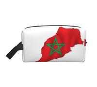 Morocco Flag Map Print Toiletry Bag for Men Travel Toiletry Bag, Spacious Capacity Cosmetic Bag for Women