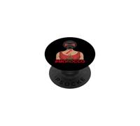 Morocco Flag Messy Bun Girl Moroccan Roots PopSockets Adhesive PopGrip