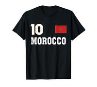 Morocco Flag Number 10 Shield Emblem National Pride T-Shirt
