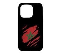 Morocco Flag Torn Style Moroccan Pride Nation Case for iPhone 15 Pro