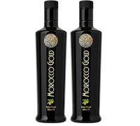 Morocco Gold Early Harvest Olive Oil Extra Virgin - Polyphenol Rich 652mg/kg - Cold Pressed Olive Oil - Pure & 100% Natural with up to 4 Years Shelf-life - Fresh Harvest EVOO - 500ml (Pack of 2)