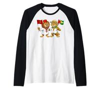 Morocco Guyana Flag Moroccan Roots Proud Guyanese Heritage Raglan Baseball Tee