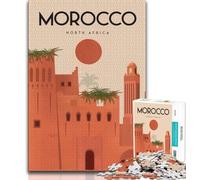 Morocco Jigsaw Puzzles for Adults Teenagers Jigsaws Puzzle,Challenging Game And Family Play for Is Ideal As A Gift for The Whole Family 38x26cm