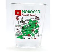 Morocco Landmarks and Icons Collage Shot Glass
