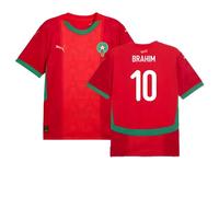 Morocco Men's 2024 - 2025 Home Shirt - Brahim 10 in Red | Size: Medium Morocco Red M