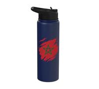 Morocco Moroccan Flag Pride Roots African Stainless Steel Insulated Water Bottle
