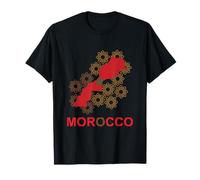 Morocco Moroccan Pride Flag Map Lover T-Shirt