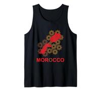 Morocco Moroccan Pride Flag Map Lover Tank Top