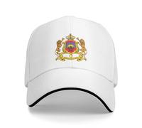 Morocco National Emblem Hat Support Morocco Coat of Arms Baseball Cap Moroccan Hat for Women Men Adjustable Hat, White, One size
