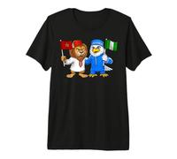 Morocco Nigeria Flag Moroccan Roots Proud Nigerian Heritage Premium T-Shirt