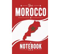 Morocco Notebook-Hardcover: 6 x 9 College Ruled Notebook Featuring a Morocco Map Design in National Colors | 200 Pages