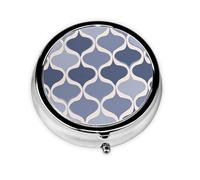 Morocco Small Pill Box 3 Compartment Portable Pill Box for Purse Pocket Ethnic Mini Medicine Organiser for Daily Vitamin Fish Oil Storage