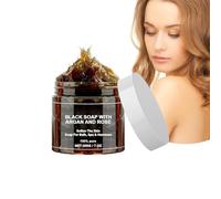 Morocco Soap Body Scrub Soap With Argan And Rose,Blacks Bar Exfoliating,Zawina Moroccan BlackSoap Hammam Bar Dispenser Bathroom 228g