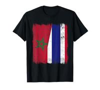 Morocco Thailand Half Flag Moroccan Thai Roots T-Shirt