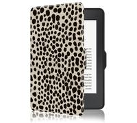MOROCK Case for 6" Kindle Paperwhite 5th/6th/7th Generation 2012-2017 Released(Model No. EY21 & DP75SDI), Premium Lightweight PU Leather Cover with Auto Wake/Sleep, Khaki Leopard Print