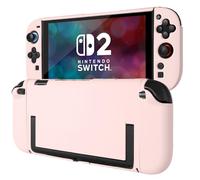 MOROCK Protective Case for Nintendo Switch 2 2025, Ergomomic Grip Hard PC Frosted Back Shell Cover with Silicone Handle, Shock-Absorption and Anti-Scratch, Pink