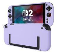 MOROCK Protective Case for Nintendo Switch 2 2025, Ergomomic Grip Hard PC Frosted Back Shell Cover with Silicone Handle, Shock-Absorption and Anti-Scratch, Purple
