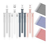 Morocket 12 Pcs Erasable Pens with 36 Refills, 0.5mm Erasable Gel ink Pens, Cute Gel Pen for Kids Adults, Cartoon Animal Stationary, Cool Stationery for Students, School, Office