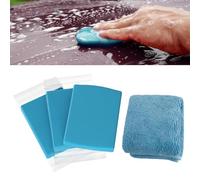 Morocket 3Pcs Clay Bar Car Detailing Clay with Towel, 3 x100g Auto Magic Clay Bar with Cleaning and Adsorption Capacity for Car, Glass