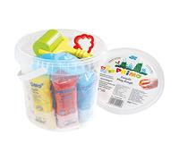 Morocolor PRIMO, 10 100 g blocks of Easy Do modeling clay, 6 molds, 8 molds, 1 rolling pin, Bright assorted colors and creative molds, Elastic, Soft and malleable, Gluten free