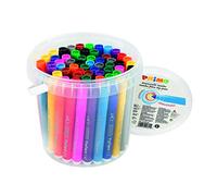 Morocolor PRIMO, Jumbo Markers, 60 large tip markers, bucket washable markers, 12 bright and luminous colors, Ø 7.6mm large tip, washable markers for children, Made in Italy
