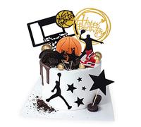 Morofme Basketball Cake Toppers 17pcs Basketball Theme Cake Decoration For Boys Men Basketball Birthday Party Supplies