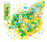 Morofme Dino Sprinkles 130 g, Colourful Sugar Sprinkles with Dino, Sugar Pearls, White, Sugar Needles, Sprinkles Cake Decoration for Cupcake Toppers, Biscuits, Cake Decoration for Birthday