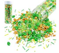 Morofme Leaves Sprinkles 130 g, Sugar Sprinkles with Sugar Pearls Gold, Stars, Sugar Needles, Colourful Sprinkles for Cupcake Toppers, Biscuits, Sprinkles Cake Decoration for Birthday, Anniversary