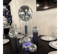 Morofme Mirror Disco Ball 11pcs Silver Hanging Disco Light Mirror Ball