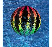 Morofme Watermelon Inflatable Swimming Pool Ball, Underwater Bouncing Ball, Water Balls with Adapter Pump, BeachBall Pool Toys for Passing Buoying Dribbling Diving for Teens Adults (Colorful)