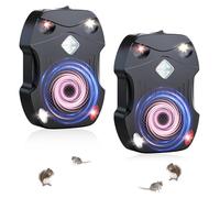 Morole Rodent Repellent Ultrasonic, Car Ultrasonic Pest Repeller with Light, High-Efficiency Mice Repellent for Vehicle Protection, Rat Killer for Home, Cars Engine, Garden, Trucks(2pc)