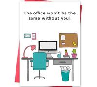 MOROLURU Retirement Card for Coworker - Funny Office Retirement Greeting Card, “The Office Won’t Be the Same Without You” Retirement Card for Colleague, Boss or Teammate