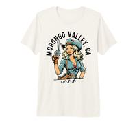Morongo Valley California USA Cowgirl Western Style Design Premium T-Shirt